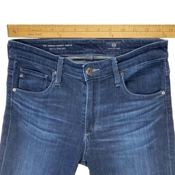 AG Adriano Goldschmied Farrah High Rise Womens Size 26 Blue Skinny Ankle Jeans - Picture 3 of 11